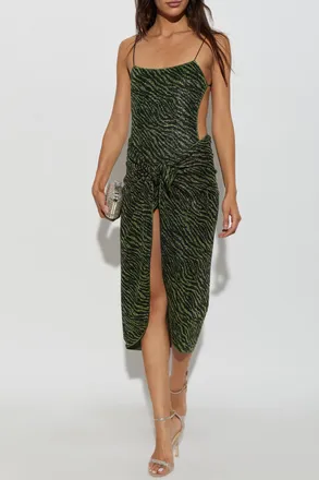 Os&eacute;ree Pareu With Lurex Thread, Womens, Green