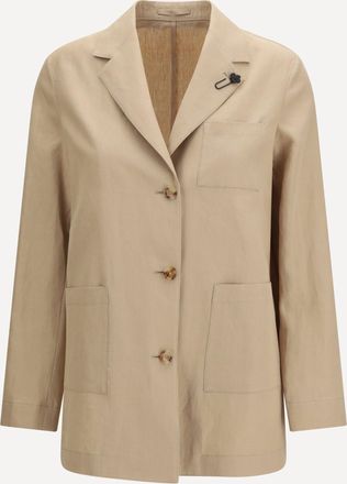 Lardini Giacca monopetto in lana e cotone Woman 40
