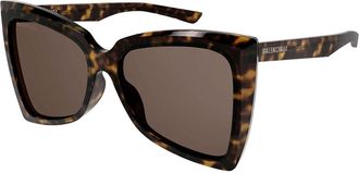 Balenciaga BB0174S 002 Womens Sunglasses Tortoiseshell Size 57