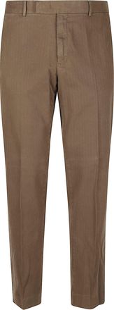 Pantaloni Torino Brown Rebel Tailored Cotton Pants