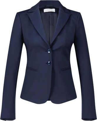 Patrizia Pepe Tailored Blazer voor een Tijdloze Stijl - Dames - Blazers - Blauw - 2XS - Wol - Jassen