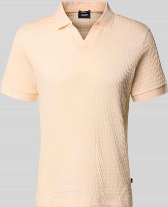 Joop Regular Fit Poloshirt mit V-Ausschnitt Modell Rauljose in Apricot, Gr&ouml;&szlig;e XXXL