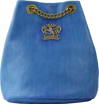 Pratesi Leather, Leather Bag for Women Pienza Bag in cow leather - Bruce Sky Blue