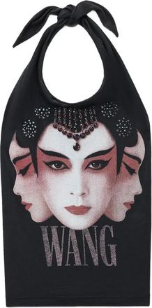 Alexander Wang Halter Top W/ Hotfix Graphic