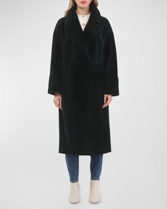 Gorski Reversible Textured Lamb Shearling Long Coat