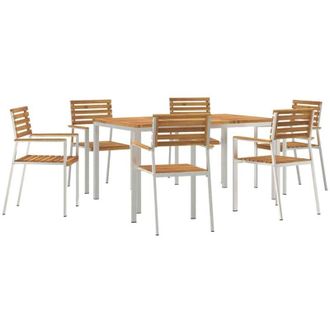 vidaXL Conjunto De Comedor De Jard&iacute;n 7 Pcs Vidaxl