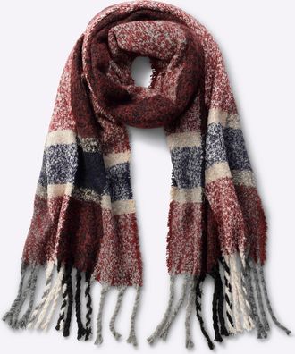 Heine Modeschal HEINE, Damen, blau (marine, rot), Viskose, gemustert, Modet&uuml;cher Modeschal