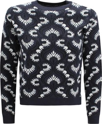 Max Mara Round-neck Knitwear, female, Blue, XS, Round-neck Knitwear