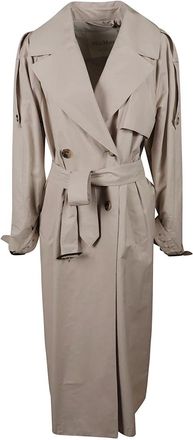 Max Mara Gabardina Oversize Larga Cruzada - Coats - Mujer - Beige - 2XS