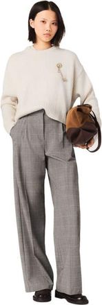 Maje Checked suit trousers in Grey at Nordstrom, Size 42 Eu