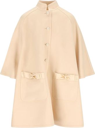 Valentino Garavani Cappotto stile mantella con fiocchi - Toni neutri