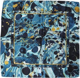 Dolce & Gabbana Marble Square Foulard Sjaal - Heren - Zijden sjaals - Veelkleurig - ONE Size - Accessoires