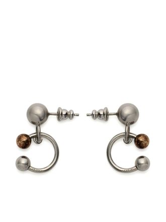 Christophe Lemaire Rattle brass earrings - women - Brass - One Size - Silver