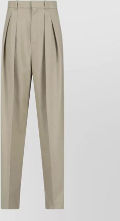 Saint Laurent tailored trousers belt loops pleated front pockets