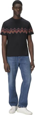 Missoni T-shirt With Maxi Chevron Insert in Beige & Grey at Nordstrom, Size Xxx-Large