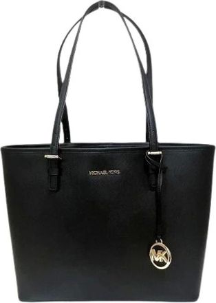 Michael Kors Pre-owned Tote Bags, female, Black, Size: ONE SIZE Pre-owned PVC Leather Tote Bag