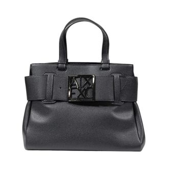 A|X Armani Exchange Tote Bags, female, Black, Size: ONE SIZE Handbag with Shoulder Strap and Zip Fastening