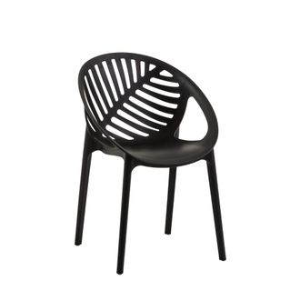 Siediti Fuori e Dentro Set de 4 sillas apilables de resina reforzada antracita