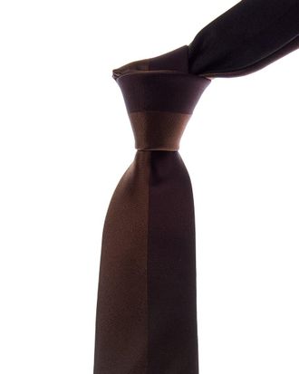 Canali Black & Orange Ombre Silk Tie