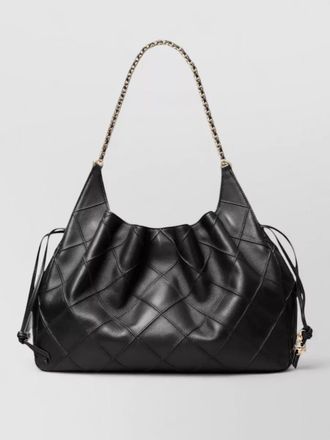 Tory Burch fleming leather tote bag chain detail