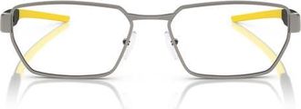 Ferrari x Scuderia Ferrari 57mm Rectangular Optical Glasses in Gunmetal at Nordstrom