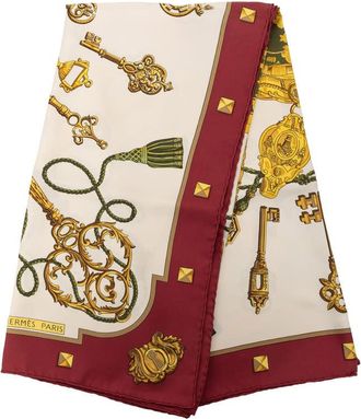 Herm&egrave;s Pre-owned Hermes Les Cles Silk Scarf 90 Ladies 5X9TWD9JDY593YJ9
