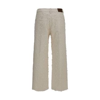 Brunello Cucinelli Womens Beige Cotton Cropped Pants
