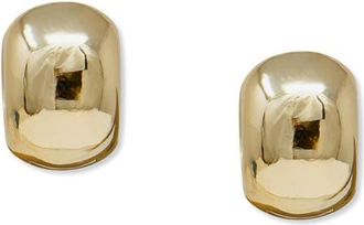 Anzie Classique Wide Hoop Earrings in Yellow Gold at Nordstrom