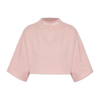 Palm Angels T-Shirts, female, Pink, Size: M Classic Logo Mini T-Shirt