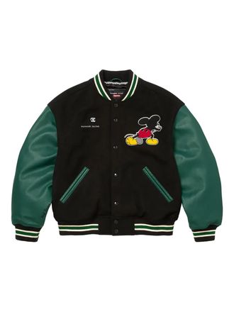 SUPREME mickey varsity jacket - men - Fabric - M - Black