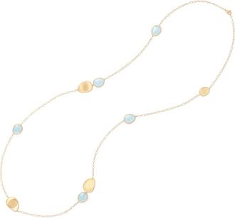 Marco Bicego Lunaria Long Station Necklace in 18K Yellow Gold at Nordstrom
