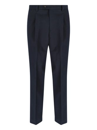 Be Able Blue Tailored Cotton Straight-Leg Pants
