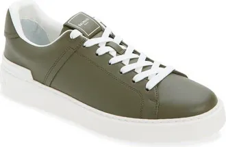 Balmain B-Court Trainer in Kaki at Nordstrom, Size 11Us