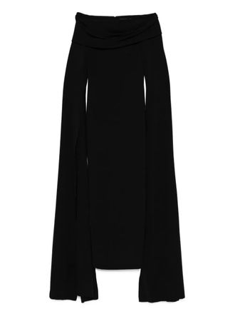 ワンピース SOLACE LONDON Women Long Skirts OS38004SOFTPINKBLACK Black Solace London Lonnie Asymmetric Maxi Skirt (Skirts) IFCHIC.COM