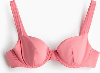 H&M Wattiertes Bikinitop - Rosa