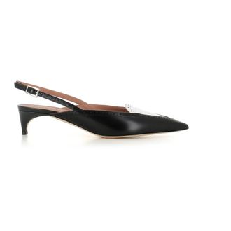 Malone Souliers White Heeled Décolleté in Leather