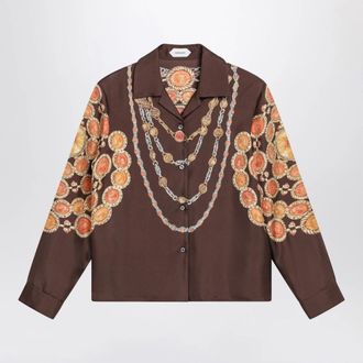 Versace Shirts, female, Multicolor, Size: L Informal Shirt