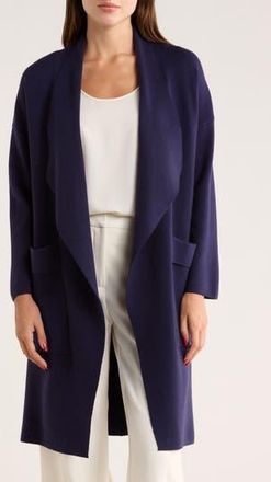 By Design Andrea Open Front Long Cardigan in Evening Blue at Nordstrom Rack, Size X-Large