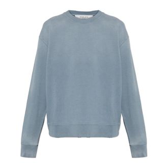 Golden Goose Sweatshirts, male, Blue, Size: XL Boxi Sweatshirt with Logo Patch