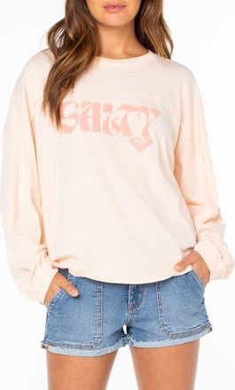Roxy Changing Tides Sweatshirt in Tropical Peach at Nordstrom, Size X-Small