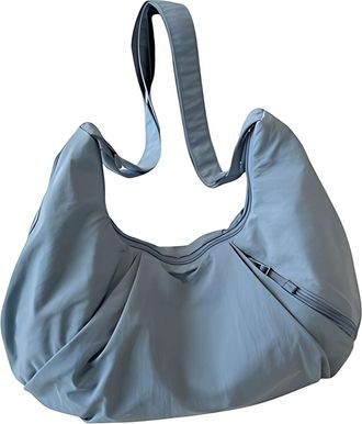 Generic Womens Sports Shoulder Bag, Large Capacity Tote Bag, Nylon Crossbody Bag with Adjustable Strap, Applies to Fitness and Travel (blue,42 * 11 * 24cm)