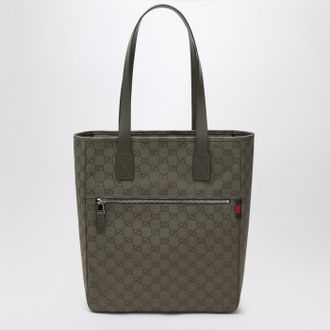 Gucci Medium shopping bag in green GG fabric