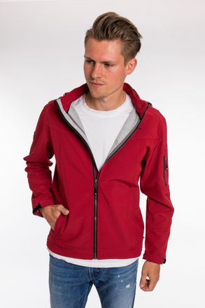 Deproc Softshelljacke DEPROC ACTIVE DEXTER PEAK MEN, Herren, Gr. S, rot, 96% Polyester; 4% Elastan mit TPU Membrane, bequem, gerader Abschluss mit Windstoppe