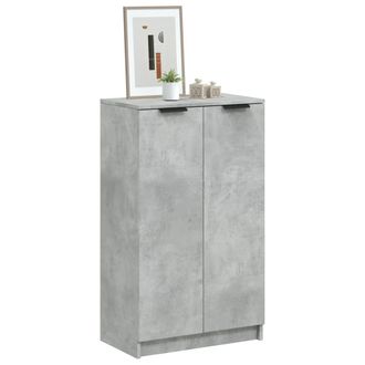 vidaXL Vidaxl - Mueble Zapatero Madera Contrachapada Gris Hormig&oacute;n 59x35x100,5 Cm
