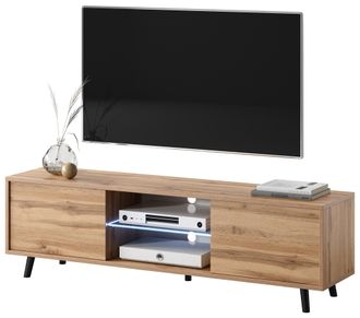 Selsey Selsey Lefyr - Mueble Tv - Roble Wotan - 140 Cm - Iluminaci&oacute;n Led A Pilas - Moderno