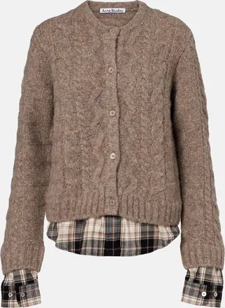 Acne Studios Kunch layered alpaca and yak-blend cardigan