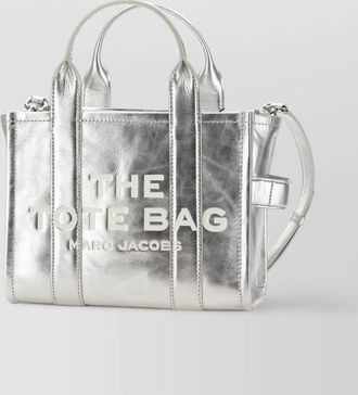 Marc Jacobs small metallic leather tote bag