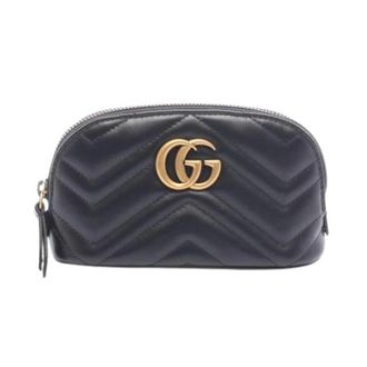 Gucci Pre-owned Pouch - Dames - Pre-owned - Zwart - Maat: ONE Size Leer