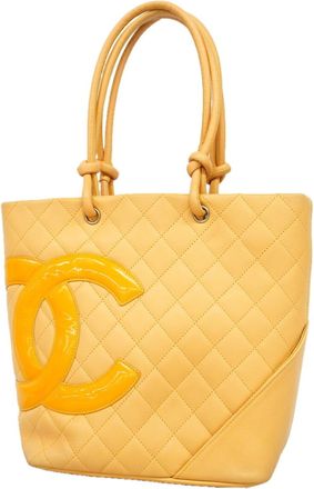 Chanel Beige Leather Tote Bag (Pre-Owned)