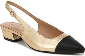 Naturalizer Banks Pointed Toe Slingback Pump in Dark Gold Leather at Nordstrom Rack, Size 7.5